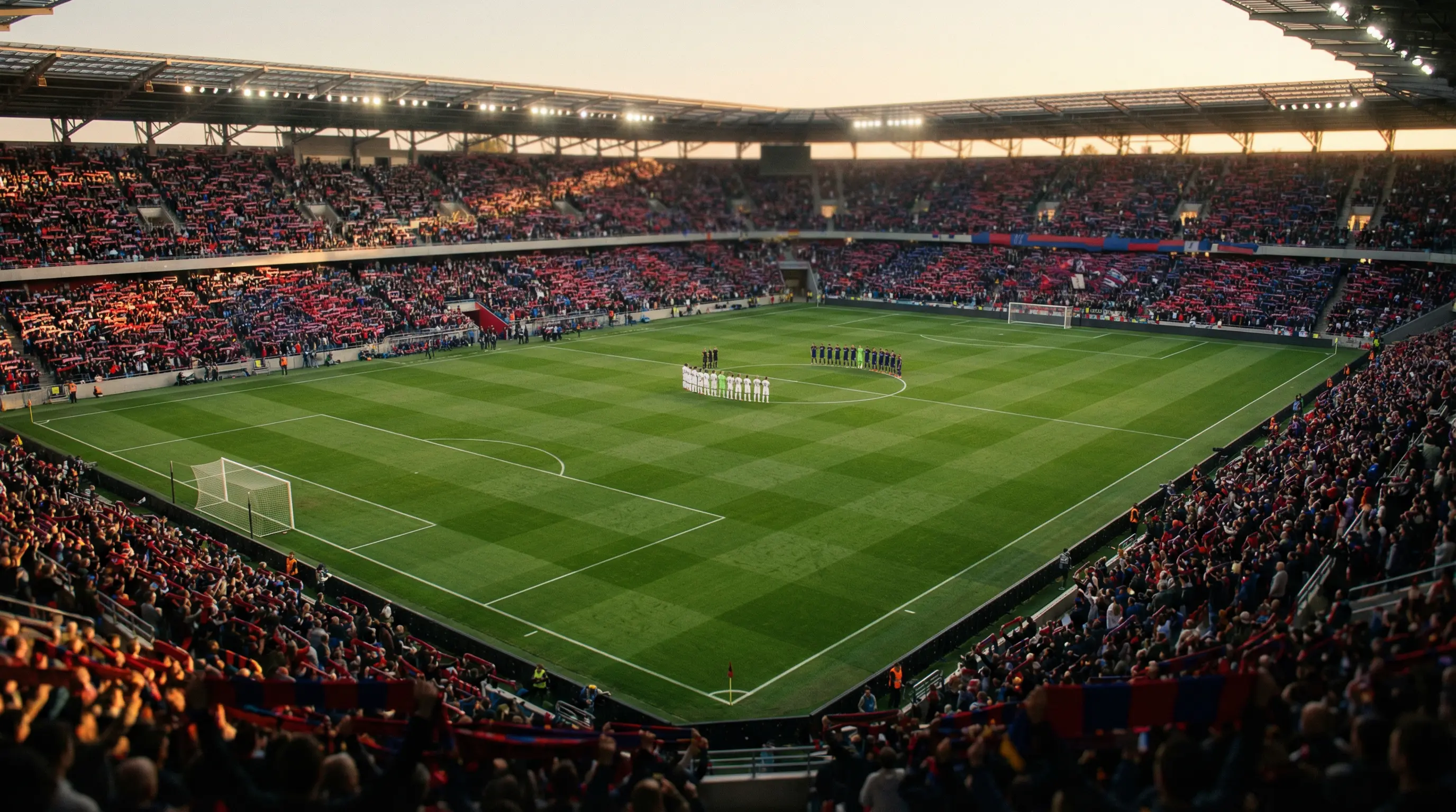 Panoramica dello stadio durante una partita di Serie A